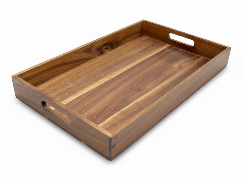 Wooden serving tray acacia