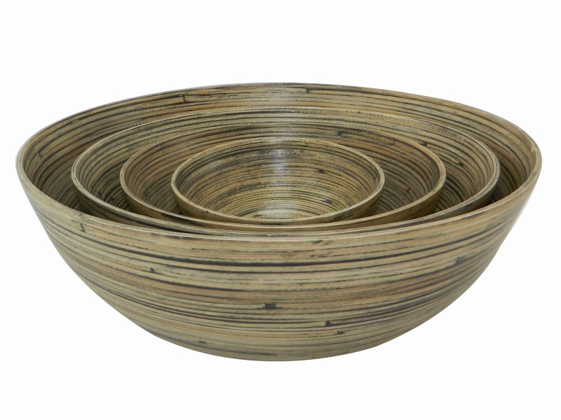 Vietnam bamboo bowl antique black