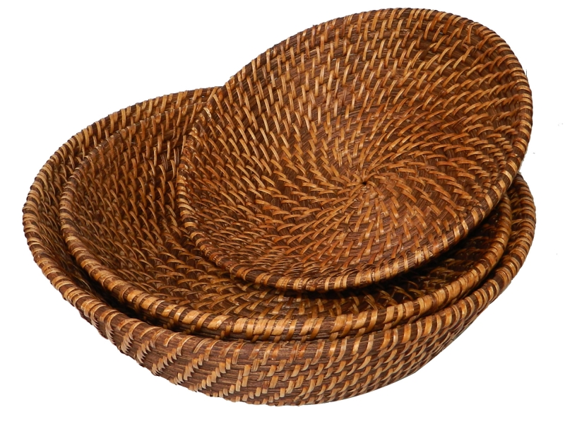 Vietnam rattan bowls honey