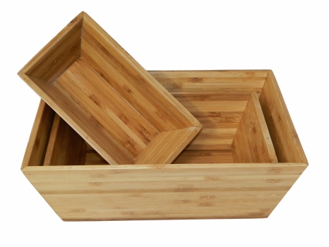 3pc bamboo bowl rectangular