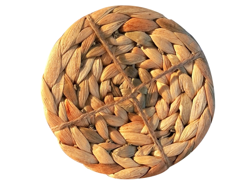 4pc water hyacinth coaster round