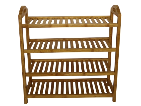 4 tier bamboo shoes rack
