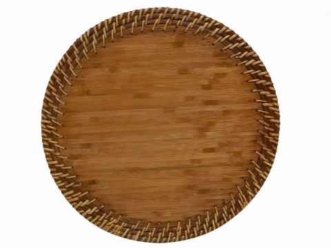 Rattan placemat with bamboo
