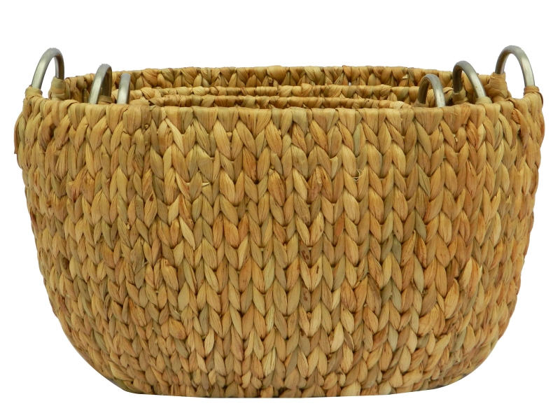 3pc water hyacinth storages oval