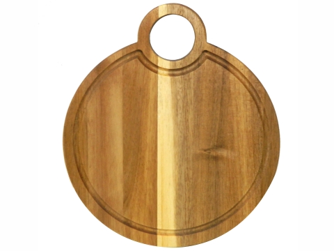 Acacia cutting board with handle