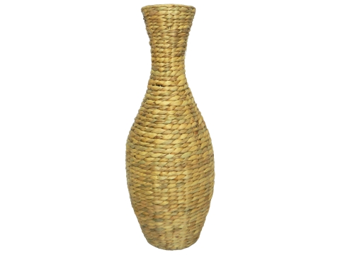 Hand woven water hyacinth vase