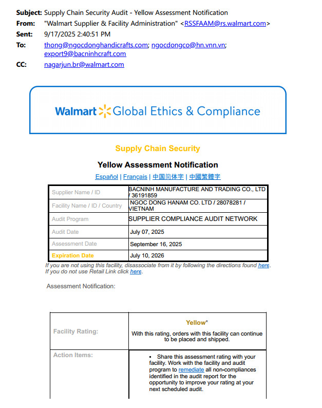 Walmart SCS audit